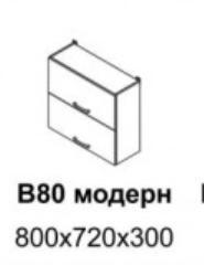 Кухня Равенна Стайл В80(В) модерн Титан белый