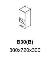 Кухня Николь В30(В) ПР Дуб сонома/Латте