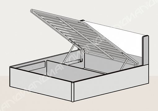 Кровать 1,6 арт.037 Вставка 2 с подъемн.механизмом